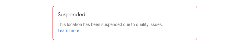 suspended due to quality issues